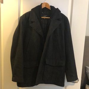 MENS PEACOAT WITH HOODIE